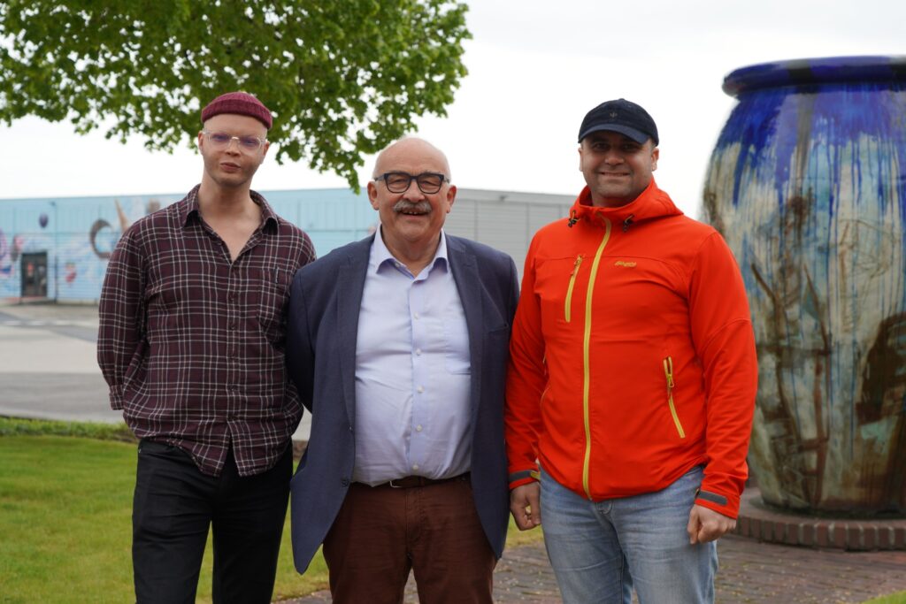 Foto av Paal Hennig-Olsen, Kristoffer Langeland Weie og Mohammad Bazou.